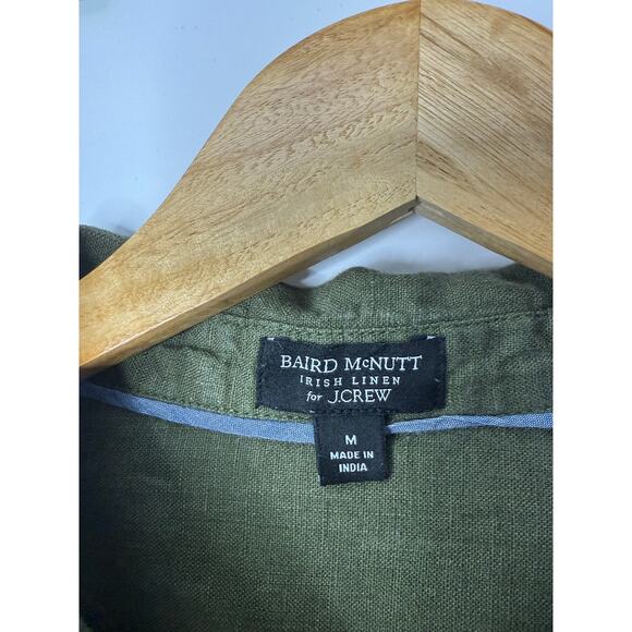 J.Crew Baird McNutt Irish Linen Button-Down Shirtdress in Olive Green Size M - Picture 5 of 9